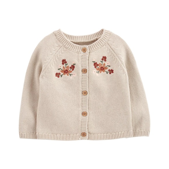 Carter's Other - Baby Girls Carter's Embroidered Floral Cardigan - 3 months